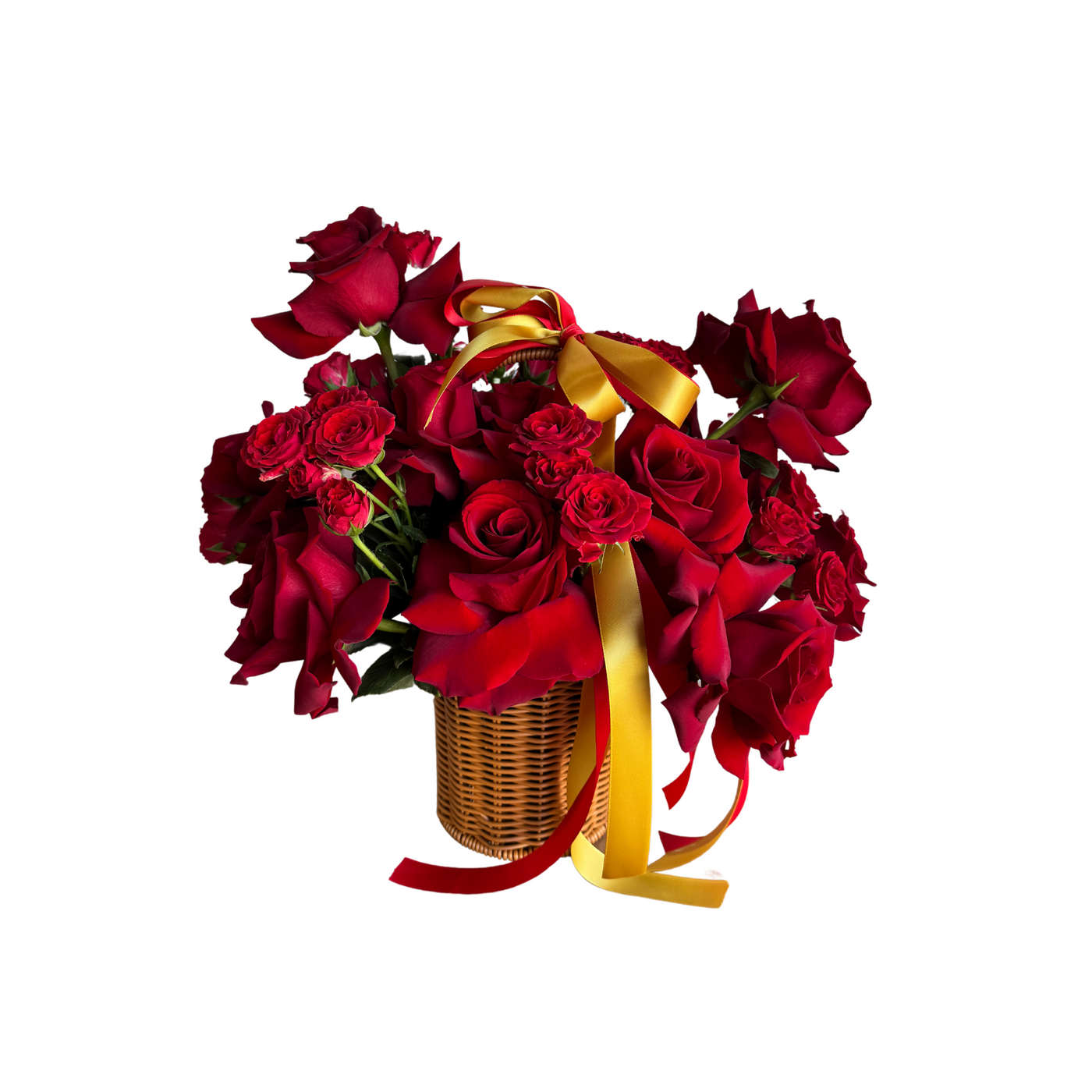 Red Rose Basket
