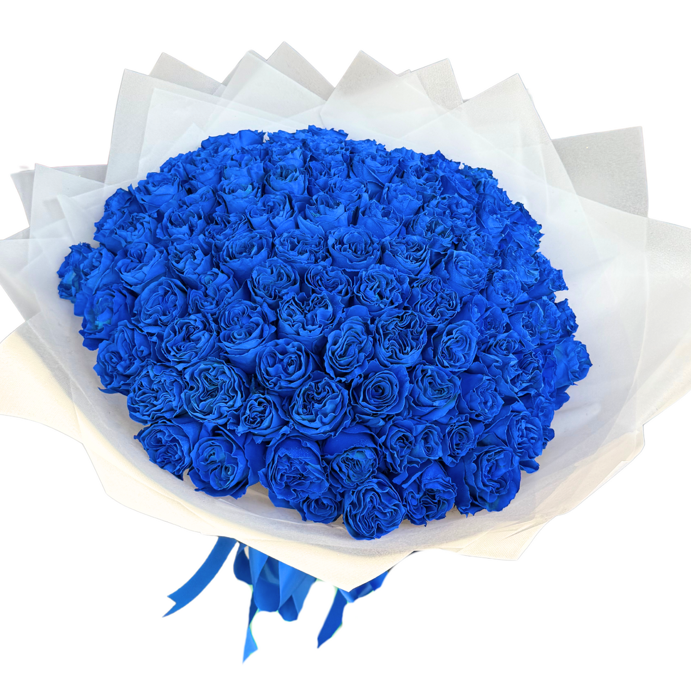 100 Blue Roses Bouquet