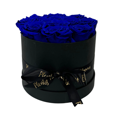 Signature Royal Blue Preserved Roses Gift Box