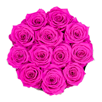 Signature Bright Pink Preserved Roses Gift Box