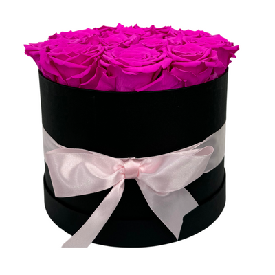 Signature Bright Pink Preserved Roses Gift Box