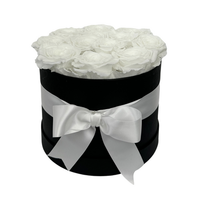 Signature White Preserved Roses Gift Box