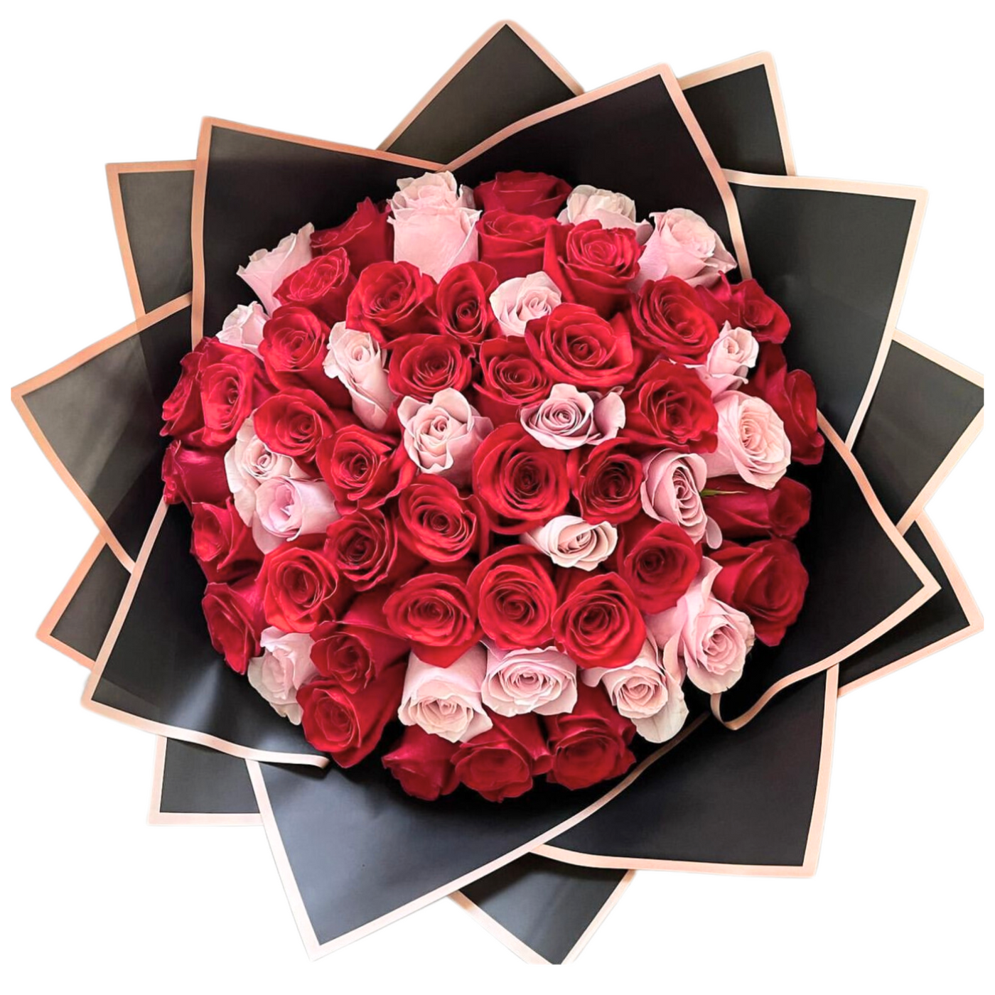 50 Red & Pink Roses Bouquet