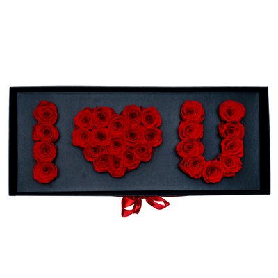 Preserved Red Roses I Love You