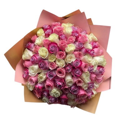 Perfect Trio Roses Bouquet (100 Roses)