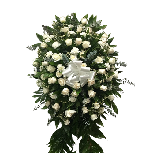 Garden White Funeral Standing Spray