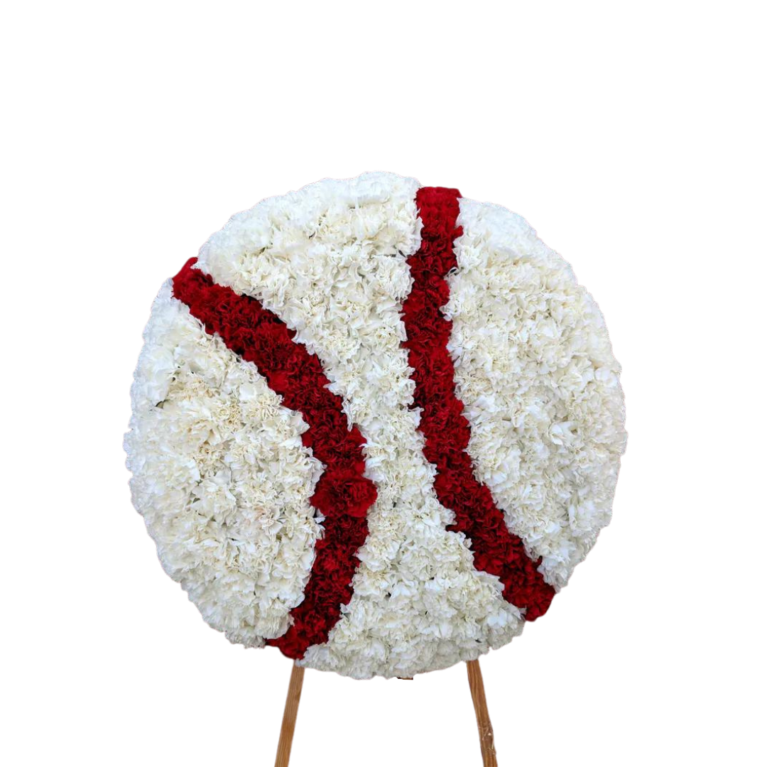 Baseball Funeral Standing Spray