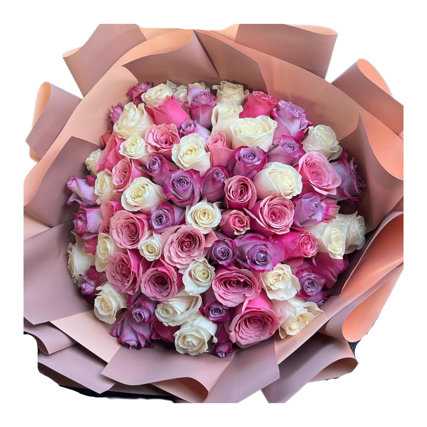 Perfect Trio Roses Bouquet (100 Roses)